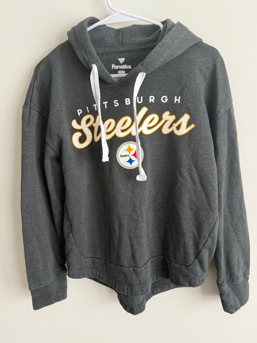 Fanatics Pittsburgh Steelers Charcoal Hoodie Women’s Medium NFL